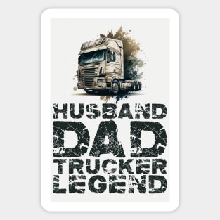 Husband Dad Trucker Legend #3 Sticker